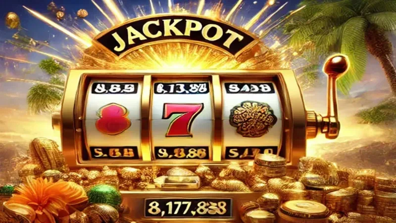 Reel slot mobile dengan simbol bonus pada layar permainan